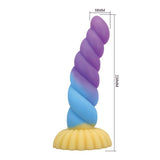 POWER MONSTERS - GODEMICHET EN SILICONE LICORNE TRICOLOR FANTASY 22 CM Ø 5 CM POWER MONSTERS