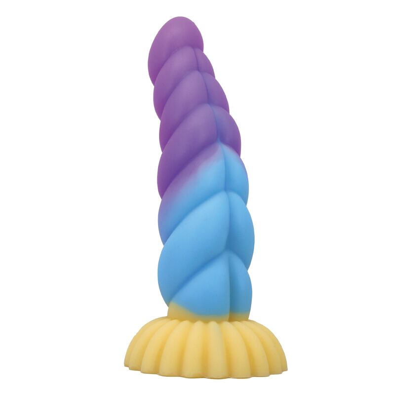 POWER MONSTERS - GODEMICHET EN SILICONE LICORNE TRICOLOR FANTASY 22 CM Ø 5 CM POWER MONSTERS