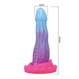 POWER MONSTERS - GODEMICHET FANTASY PYTHON DU VIDE AVEC VENTOUSE 20,5 CM Ø 5,2 CM BLEU, VIOLET ET ROSE POWER MONSTERS