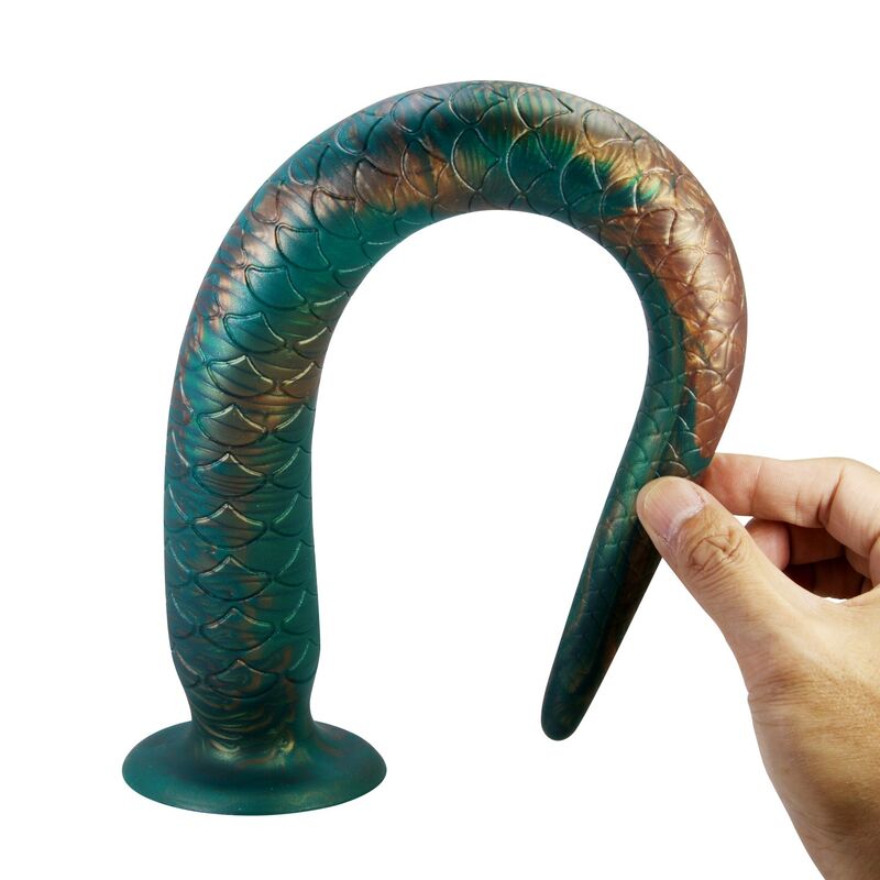 POWER MONSTERS - WILDWYRM TAIL BICOLOR FANTASY GODEMICHET EN SILICONE 47 CM Ø 4 CM POWER MONSTERS
