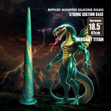 POWER MONSTERS - WILDWYRM TAIL BICOLOR FANTASY GODEMICHET EN SILICONE 47 CM Ø 4 CM POWER MONSTERS