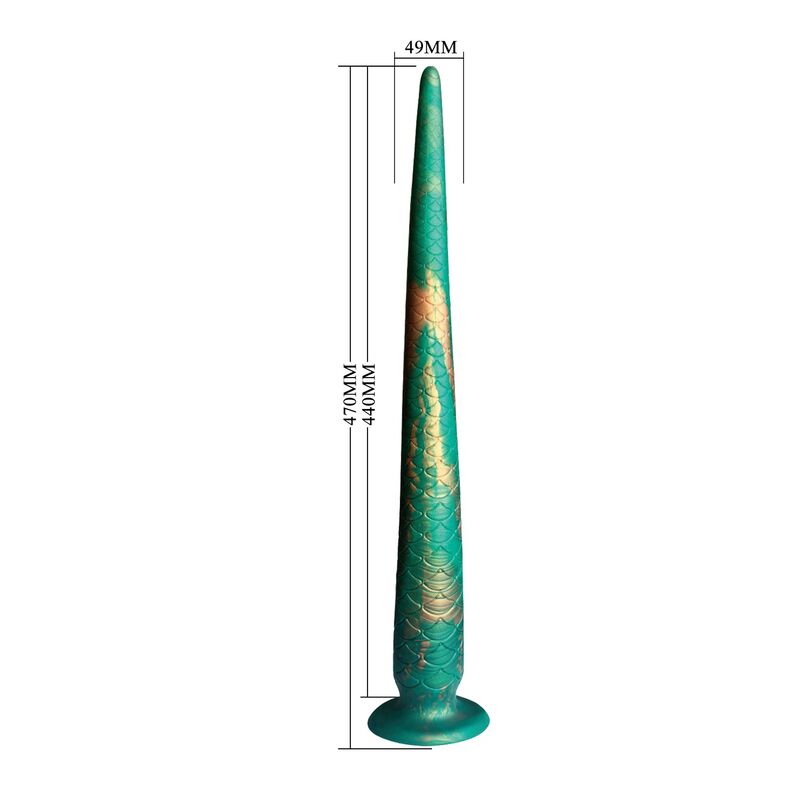 POWER MONSTERS - WILDWYRM TAIL BICOLOR FANTASY GODEMICHET EN SILICONE 47 CM Ø 4 CM POWER MONSTERS