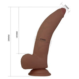 PRETTY LOVE - CUTHBERT GODEMICHET RÉALISTE ET FLEXIBLE 20 CM Ø 5 CM TPE MARRON DILDOS