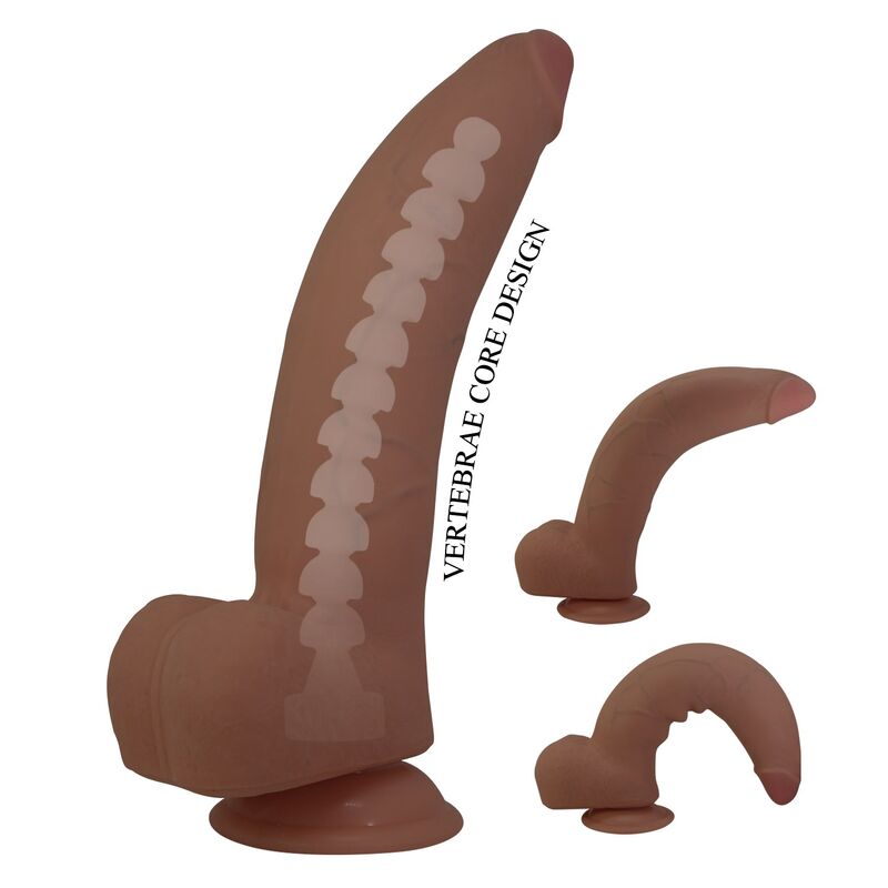 PRETTY LOVE - CUTHBERT GODEMICHET RÉALISTE ET FLEXIBLE 20 CM Ø 5 CM TPE MARRON DILDOS