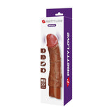 PRETTY LOVE - VIBRATEUR RÉALISTE DONALD 19,5 CM Ø 4 CM MARRON DILDOS