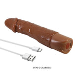 PRETTY LOVE - VIBRATEUR RÉALISTE DONALD 19,5 CM Ø 4 CM MARRON DILDOS