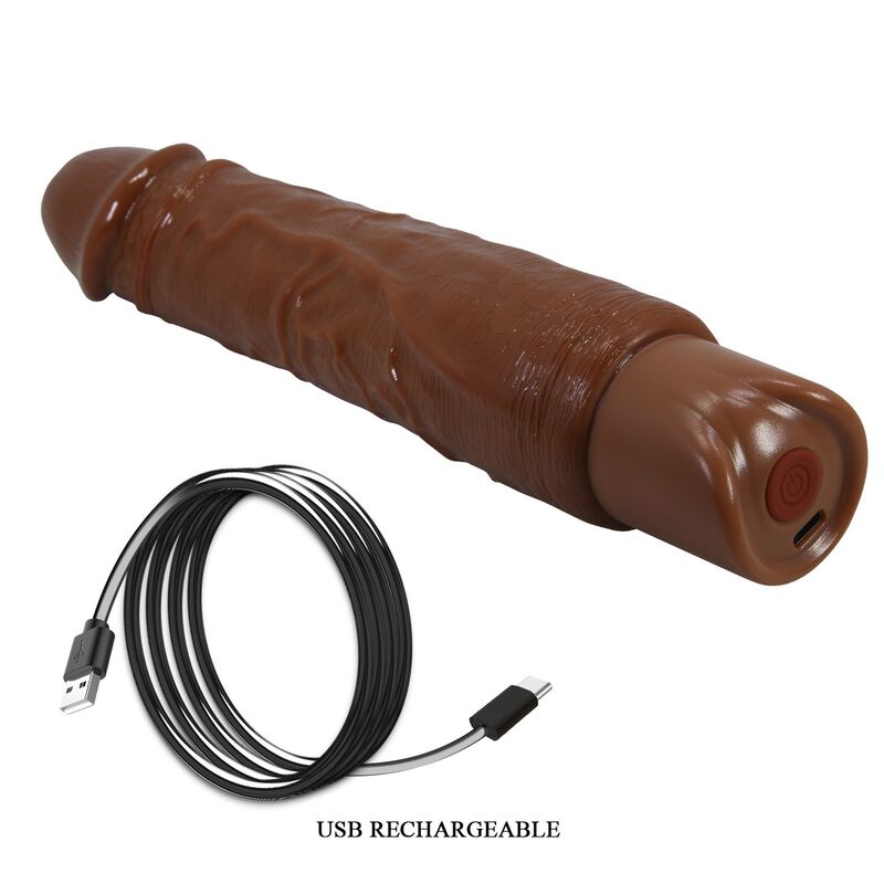 PRETTY LOVE - VIBRATEUR RÉALISTE DUKE 23,5 CM Ø 4,8 CM MARRON DILDOS