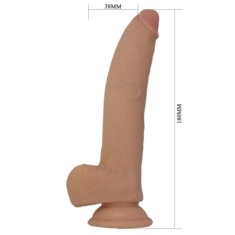 PRETTY LOVE - ELLCUMENT GODEMICHET RÉALISTE ET FLEXIBLE 18 CM Ø 4,5 CM TPE NATUREL DILDOS