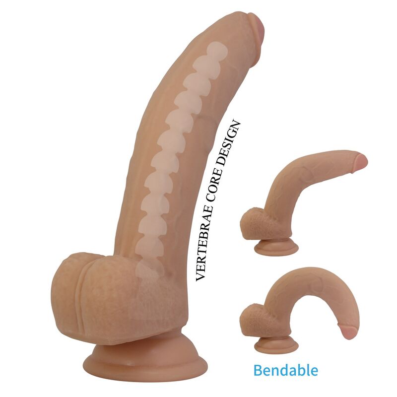 PRETTY LOVE - ELLCUMENT GODEMICHET RÉALISTE ET FLEXIBLE 18 CM Ø 4,5 CM TPE NATUREL DILDOS