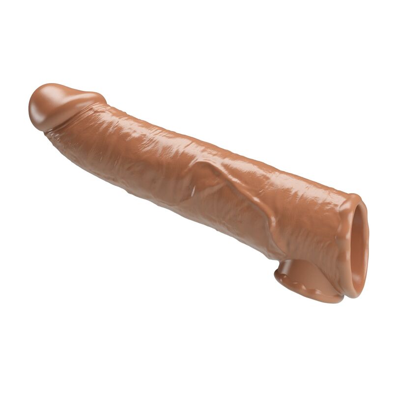 PRETTY LOVE - MANCHON D'EXTENSION DE PÉNIS AJUSTABLE 26 CM Ø 4 CM MARRON FOR HIM