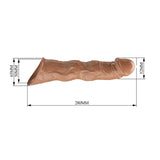 PRETTY LOVE - MANCHON D'EXTENSION PÉNIENNE AJUSTABLE 28 CM Ø 4,5 CM MARRON FOR HIM