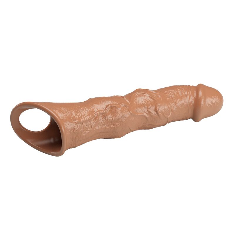 PRETTY LOVE - MANCHON D'EXTENSION PÉNIENNE AJUSTABLE 28 CM Ø 4,5 CM MARRON FOR HIM
