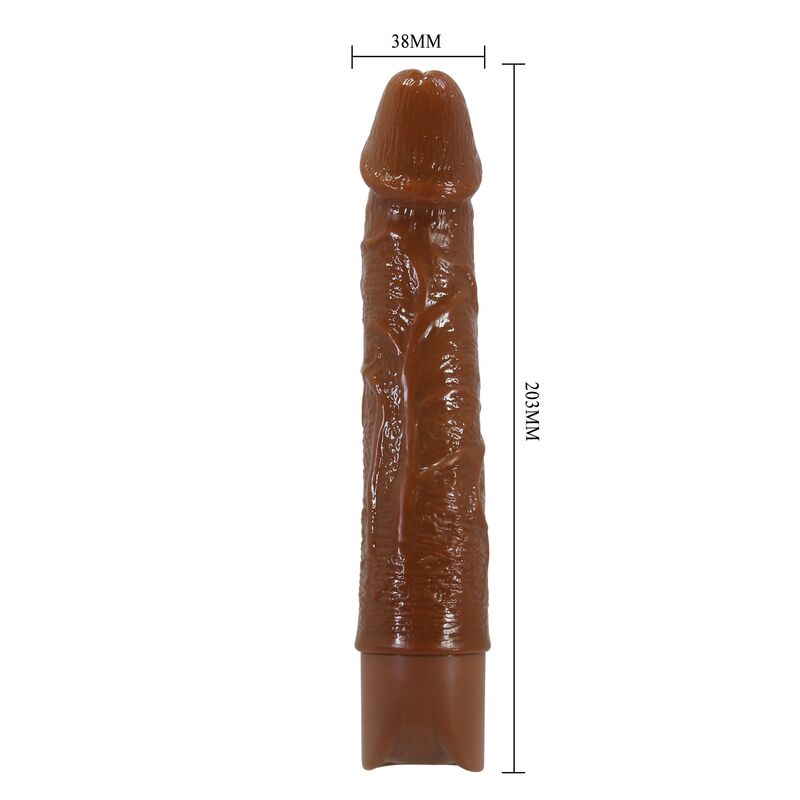 PRETTY LOVE - LEONARDO VIBRATEUR RÉALISTE 20 CM Ø 4 CM MARRON DILDOS