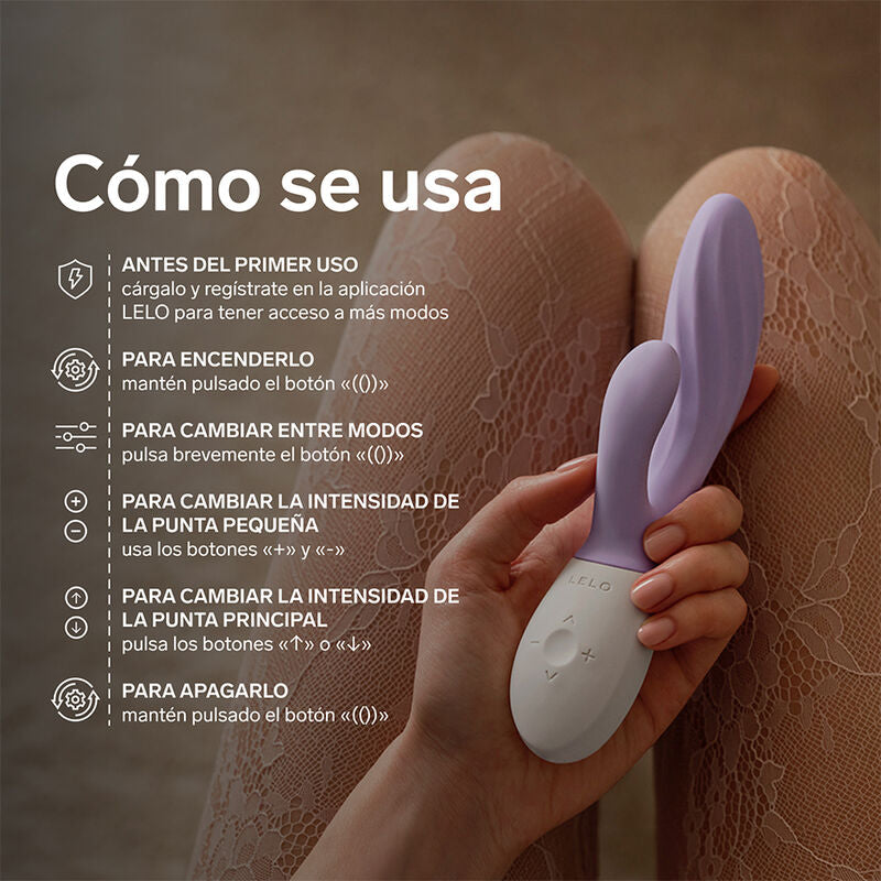 LELO - INA TWIST DOUBLE VIBRATEUR LAPIN POUR LE POINT G ET LE CLITORIS LAVANDE LELO