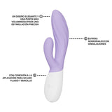 LELO - INA TWIST DOUBLE VIBRATEUR LAPIN POUR LE POINT G ET LE CLITORIS LAVANDE LELO