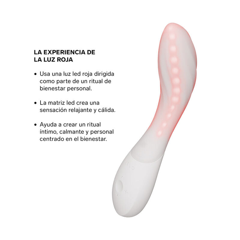LELO - MONA SPECTRA MASSEUR INTIME À LUMIÈRE ROUGE RECHARGEABLE CONTRÔLÉ PAR APPLICATION LELO