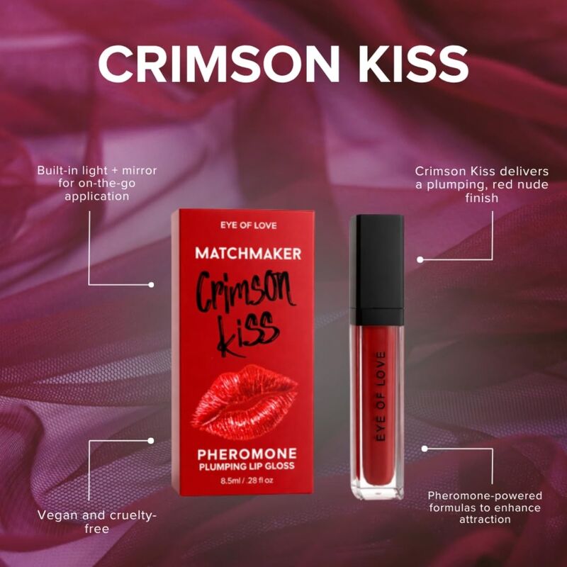 EYE OF LOVE - MATCHMAKER CRIMSON KISS Gloss à lèvres rouge effet volumisant aux phéromones 8,5 ml EYE OF LOVE
