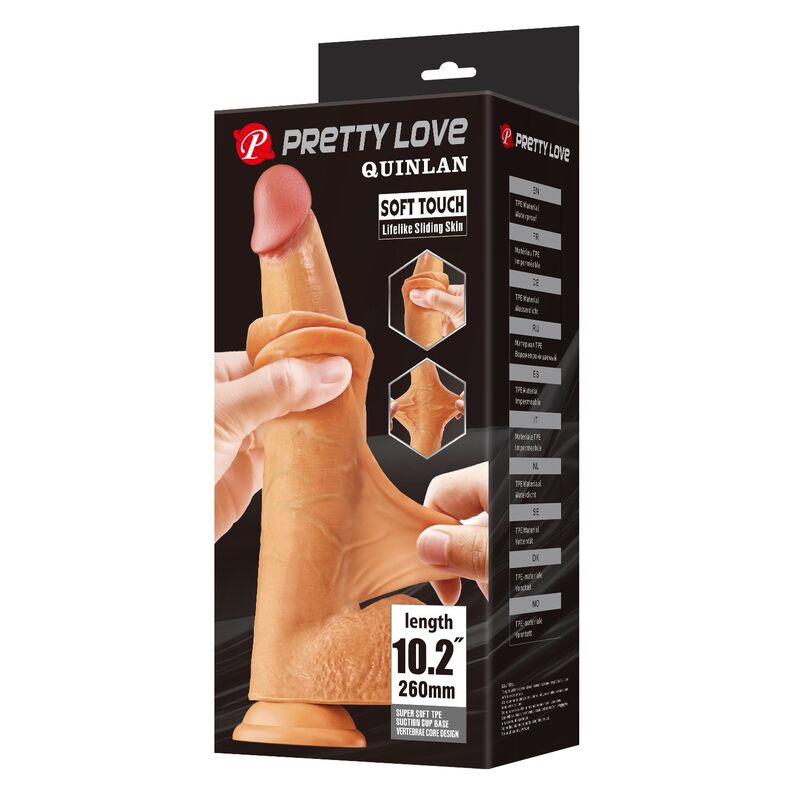 PRETTY LOVE - QUINLAN GODEMICHET RÉALISTE 26 CM Ø 5,5 CM NATUREL DILDOS