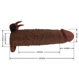 PRETTY LOVE - MANCHON VIBRANT POUR PÉNIS QUILLON 20 CM Ø 4 CM MARRON FOR HIM