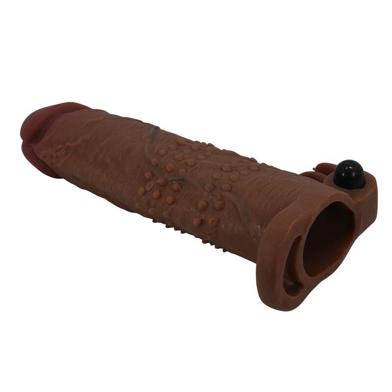 PRETTY LOVE - MANCHON VIBRANT POUR PÉNIS QUILLON 20 CM Ø 4 CM MARRON FOR HIM