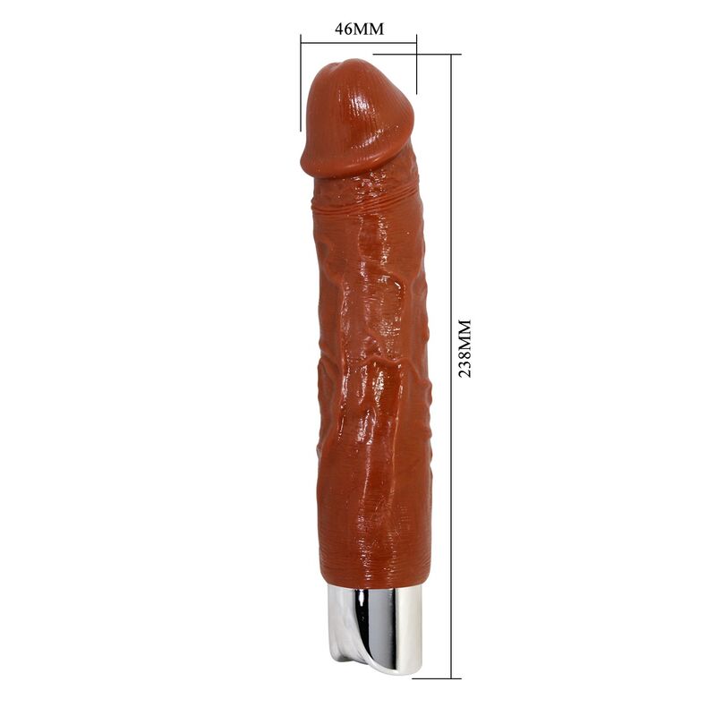 PRETTY LOVE - VIBRATEUR RÉALISTE PROFESSIONNEL 23,5 CM Ø 4,8 CM MARRON DILDOS