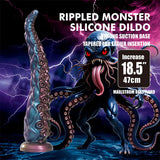 POWER MONSTERS - GODEMICHÉ EN SILICONE TRICOLORE FANTAISIE À TENTACULES ABYSSAUX 46 CM Ø 7 CM POWER MONSTERS