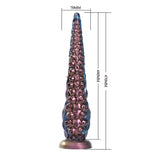 POWER MONSTERS - GODEMICHÉ EN SILICONE TRICOLORE FANTAISIE À TENTACULES ABYSSAUX 46 CM Ø 7 CM POWER MONSTERS