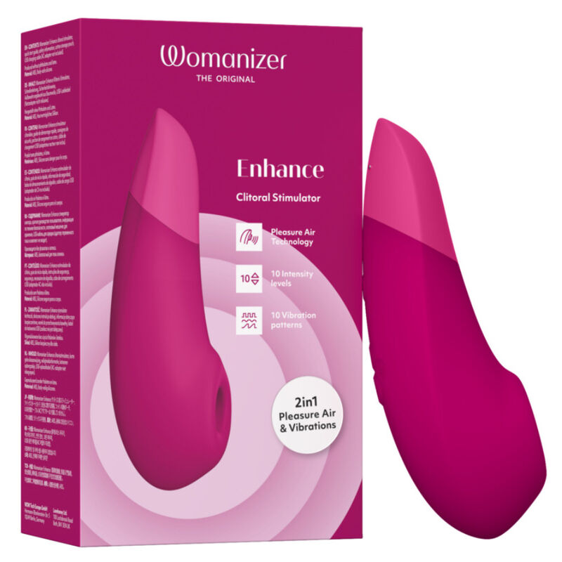Stimulateur Womanizer Enhance rose vif, Pleasure Air et vibrations