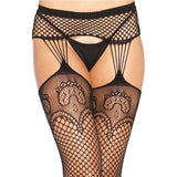 LEG AVENUE - BAS RÉSILLE AVEC LIGNES JARRATIÈREs LEG AVENUE HOSIERY