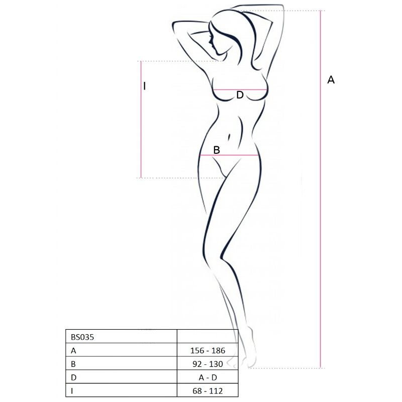 PASSION - FEMME BS035 BODYSTOCKING BLANC TAILLE UNIQUE PASSION WOMAN