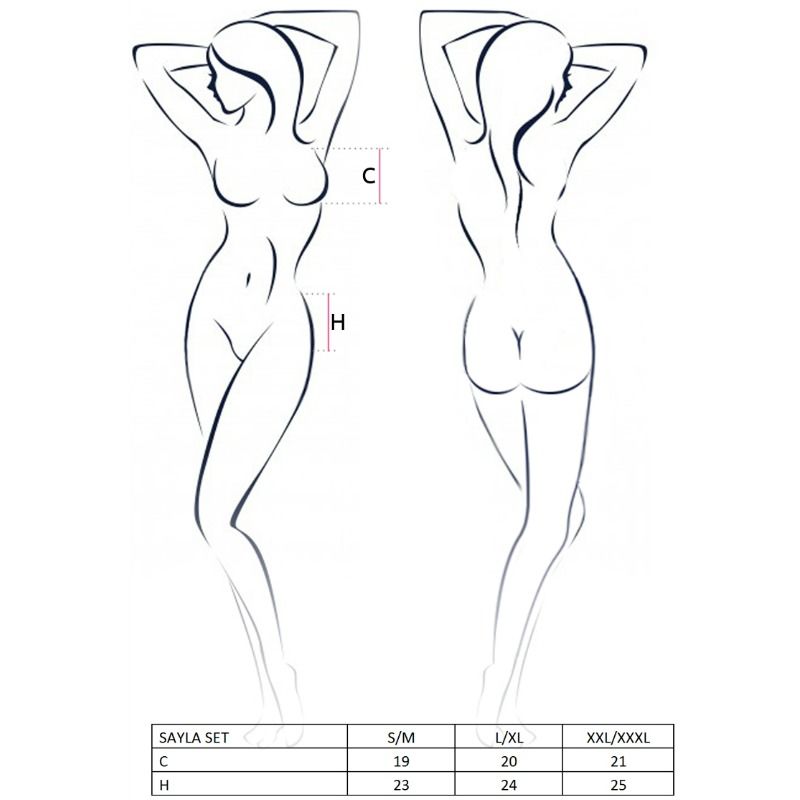 PASSION - ENSEMBLE FEMME SAYLA NOIR TAILLE L/XL PASSION WOMAN SETS