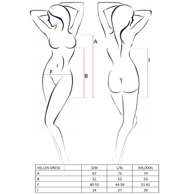 PASSION - FEMME HELLEN ROBE ET STRING TAILLE L/XL PASSION WOMAN SETS