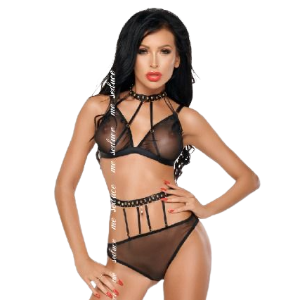 Ensemble deux pièces noir Dotty de Me Seduce, taille L/XL