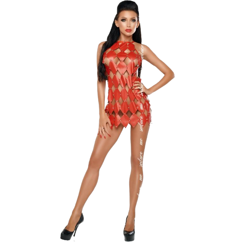 ME-SEDUCE - GWEN ROBE DOS NU ROUGE S/M ME-SEDUCE DRESSES