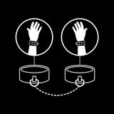 FETISH SUBMISSIVE - MENOTTES EN CUIR VÉGÉTALIEN AVEC DOUBLURE EN NOPRÈNE FETISH SUBMISSIVE BONDAGE