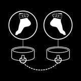 FETISH SUBMISSIVE - CHEVILLES EN CUIR VÉGÉTALIEN AVEC DOUBLURE EN NOPRÈNE FETISH SUBMISSIVE BONDAGE