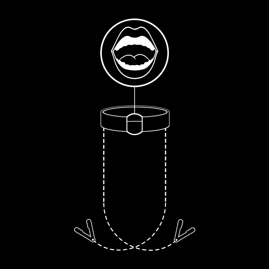 FETISH SUBMISSIVE - ANNEAU BILLON AVEC PINCES  TÉLÉMON FETISH SUBMISSIVE BONDAGE