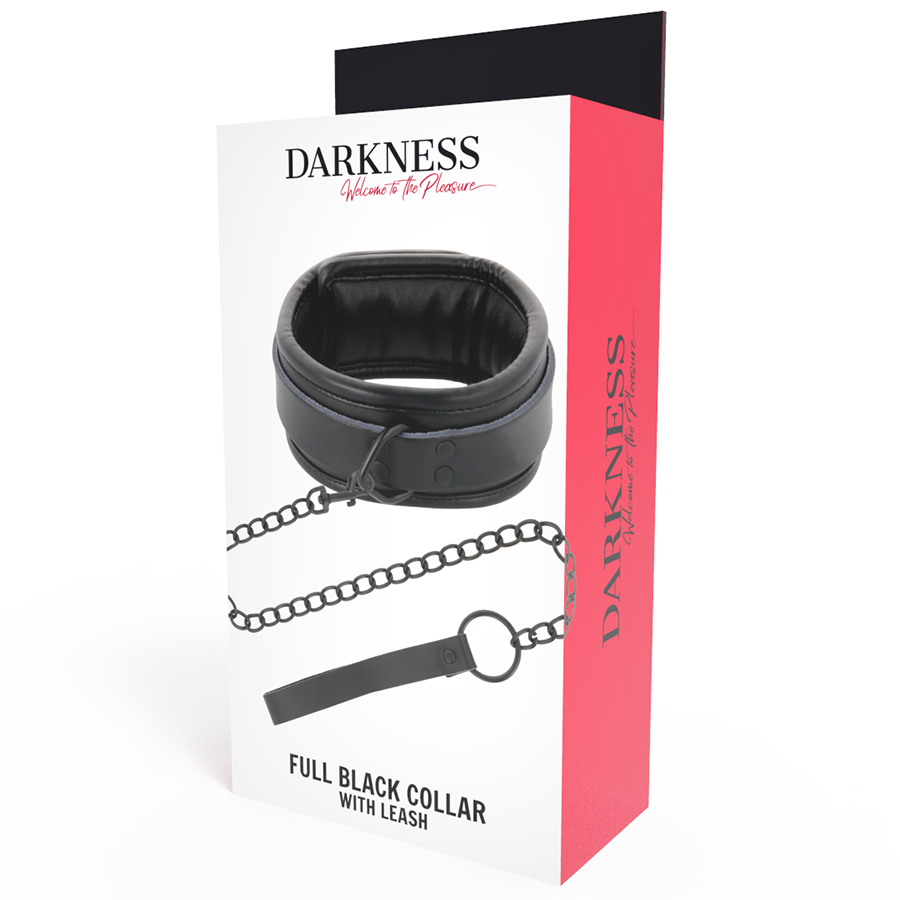 DARKNESS - COLLIER NOIR AVEC CHAÎNE DARKNESS BONDAGE
