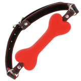DARKNESS - BÂILLON EN SILICONE À OS ROUGE DARKNESS BONDAGE