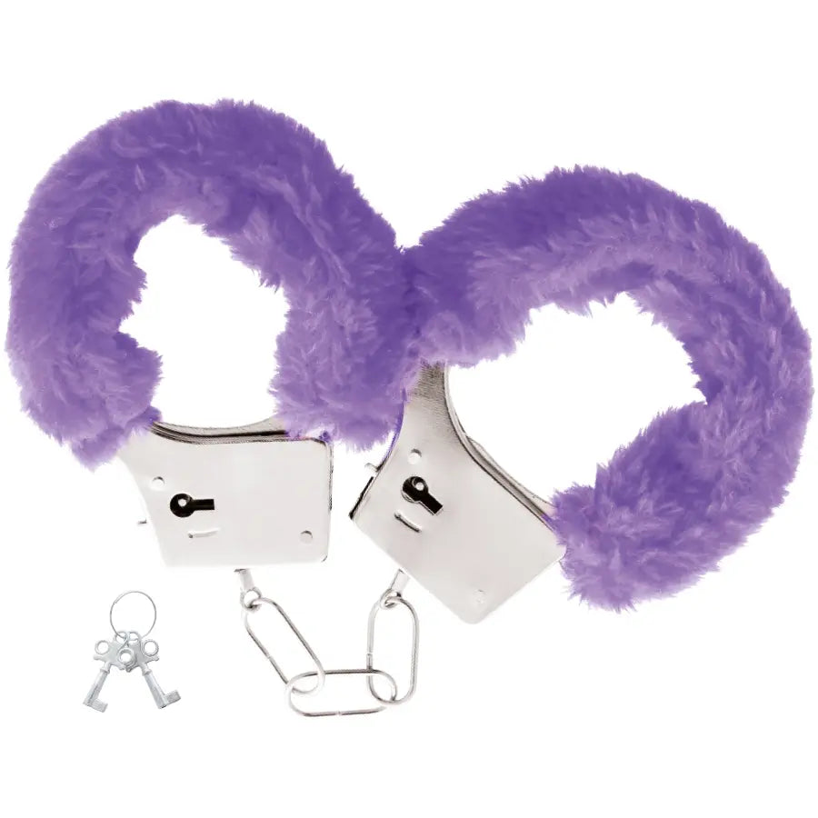 DARKNESS - MENOTTES EN MÉTAL DOUBLÉES LILAS DARKNESS BONDAGE