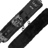 DARKNESS - MENOTTES DE CHEVILLE RÉGLABLES EN CUIR NOIR AVEC CADENAS DARKNESS BONDAGE