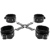 DARKNESS - MENOTTES EN CUIR POUR PIEDS ET MAINS NOIR DARKNESS BONDAGE