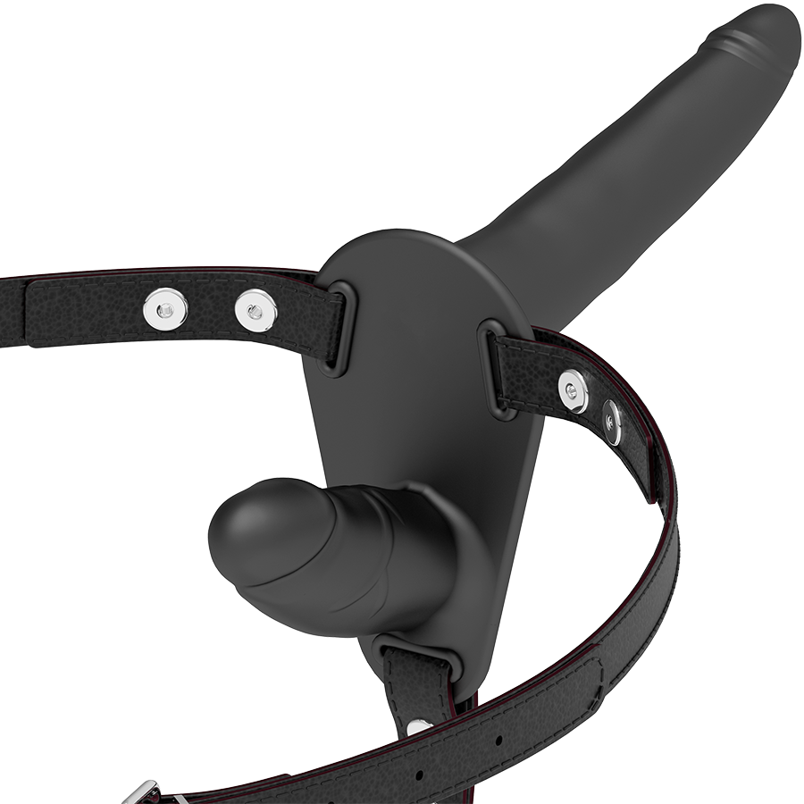 FETISH SUBMISSIVE HARNESS - DOUBLE PÉNÉTRATION NOIR FETISH SUBMISSIVE HARNESS
