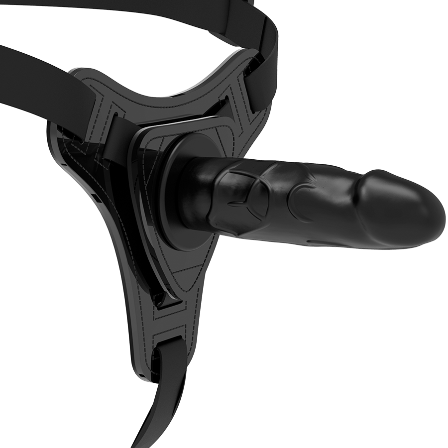 FETISH SUBMISSIVE HARNESS - SILICONE NOIR RÉALISTE 15 CM FETISH SUBMISSIVE HARNESS