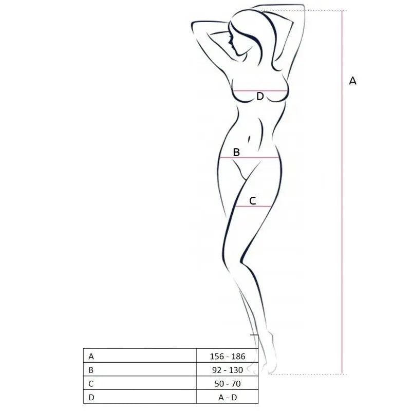 PASSION - FEMME BS055 BODYSTOCKING ROUGE TAILLE UNIQUE PASSION WOMAN