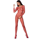 PASSION - FEMME BS068 BODYSTOCKING ROUGE TAILLE UNIQUE PASSION WOMAN
