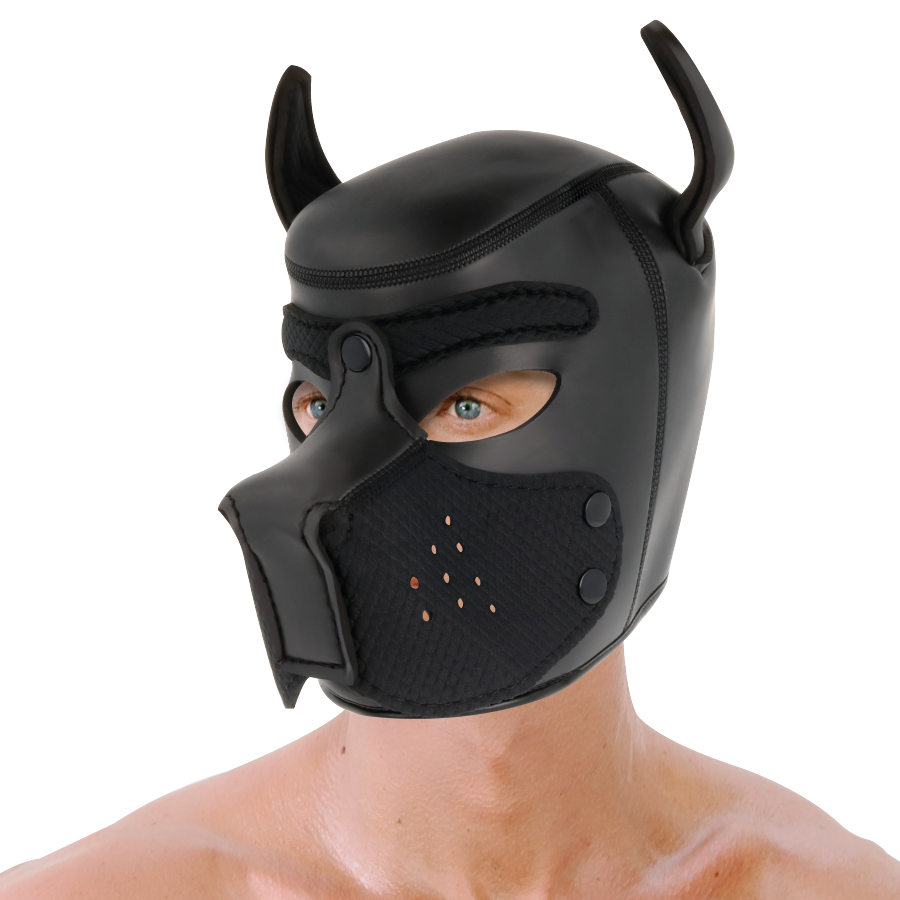 DARKNESS - MASQUE POUR CHIEN EN NÉOPRÈNE AVEC MUSEAU AMOVIBLE L DARKNESS BONDAGE