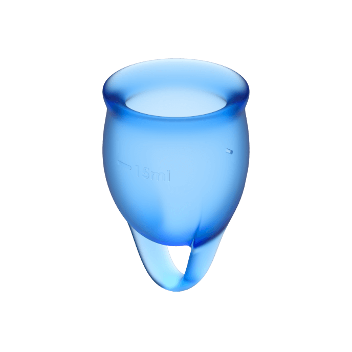 SATISFYER - COUPE MENSTRUELLE FEEL CONFIDENT BLEU FONCÉ 15 + 20 ML SATISFYER MENSTRUAL CUPS