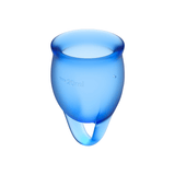 SATISFYER - COUPE MENSTRUELLE FEEL CONFIDENT BLEU FONCÉ 15 + 20 ML SATISFYER MENSTRUAL CUPS