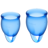 SATISFYER - COUPE MENSTRUELLE FEEL CONFIDENT BLEU FONCÉ 15 + 20 ML SATISFYER MENSTRUAL CUPS
